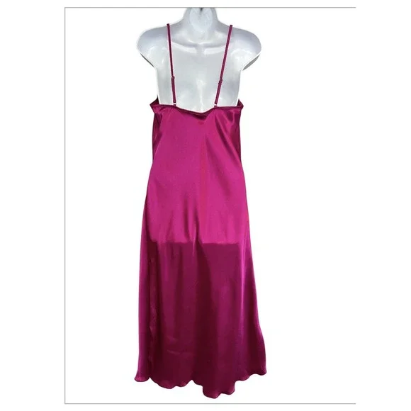 Vtg Bebe Satin Midi Slip Dress Sz Medium Pink Draped Y2K 90's Made USA -  threedaughtersproperties.com